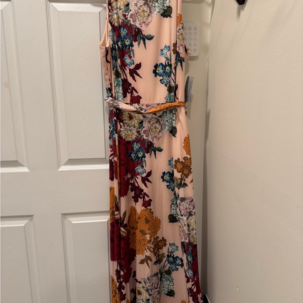 Elegant colorful flower garden party dress